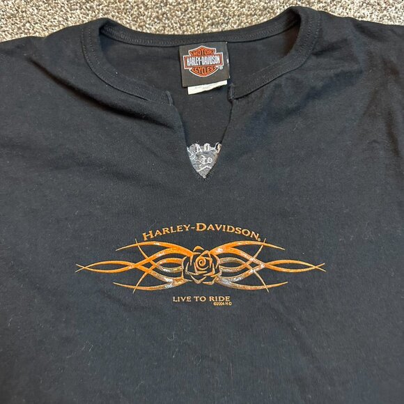 Vintage Y2k Baby Doll Biker harley davidson punk grunge tshirt - Picture 4 of 7